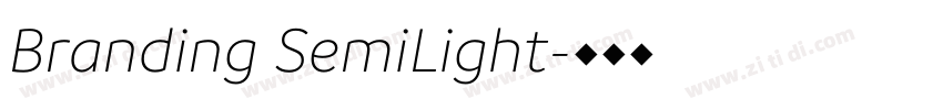 Branding SemiLight字体转换